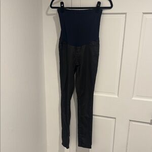 DL1961 Black coated maternity pants